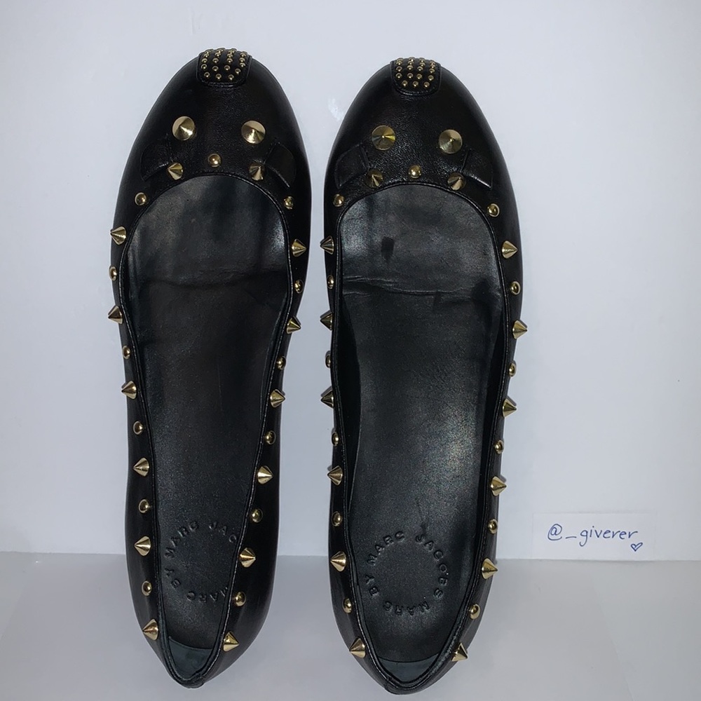 Punk Mouse Studded Marc Jacobs Ballerina Flats - Picture 2 of 16